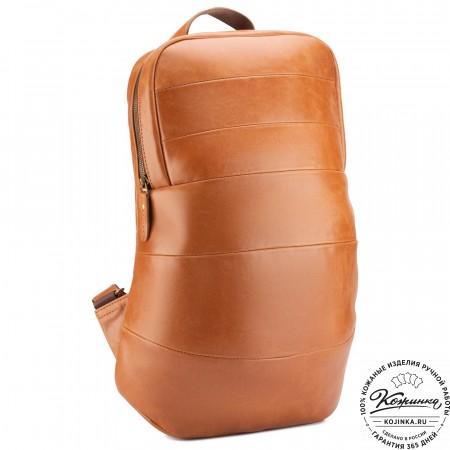 Кожаный рюкзак "Беверли" (рыжий)