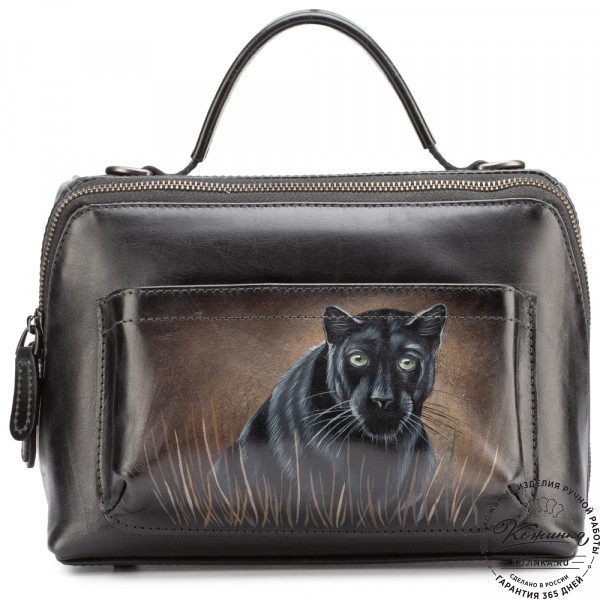 Женская кожаная сумка "Крис" "Пантера" . фото 1