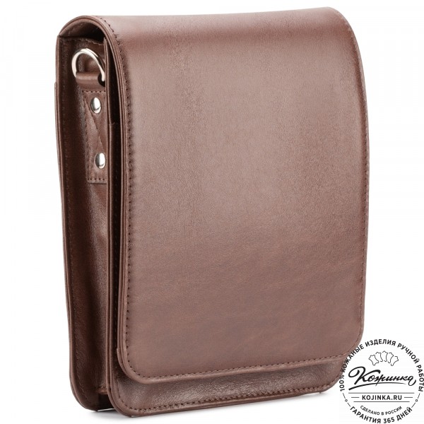 Мужская кожаная сумка "Таллин" (коричневая). фото 1