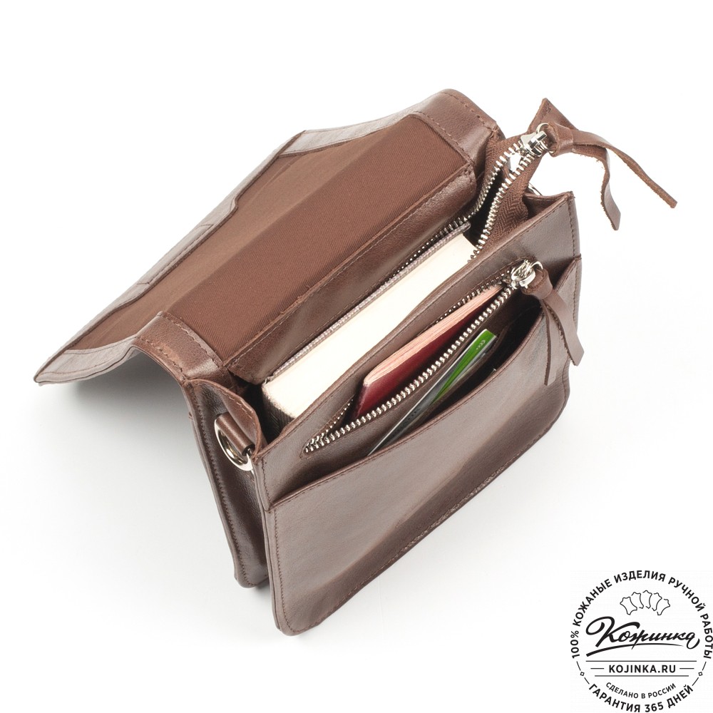 Мужская кожаная сумка "Таллин" (коричневая)