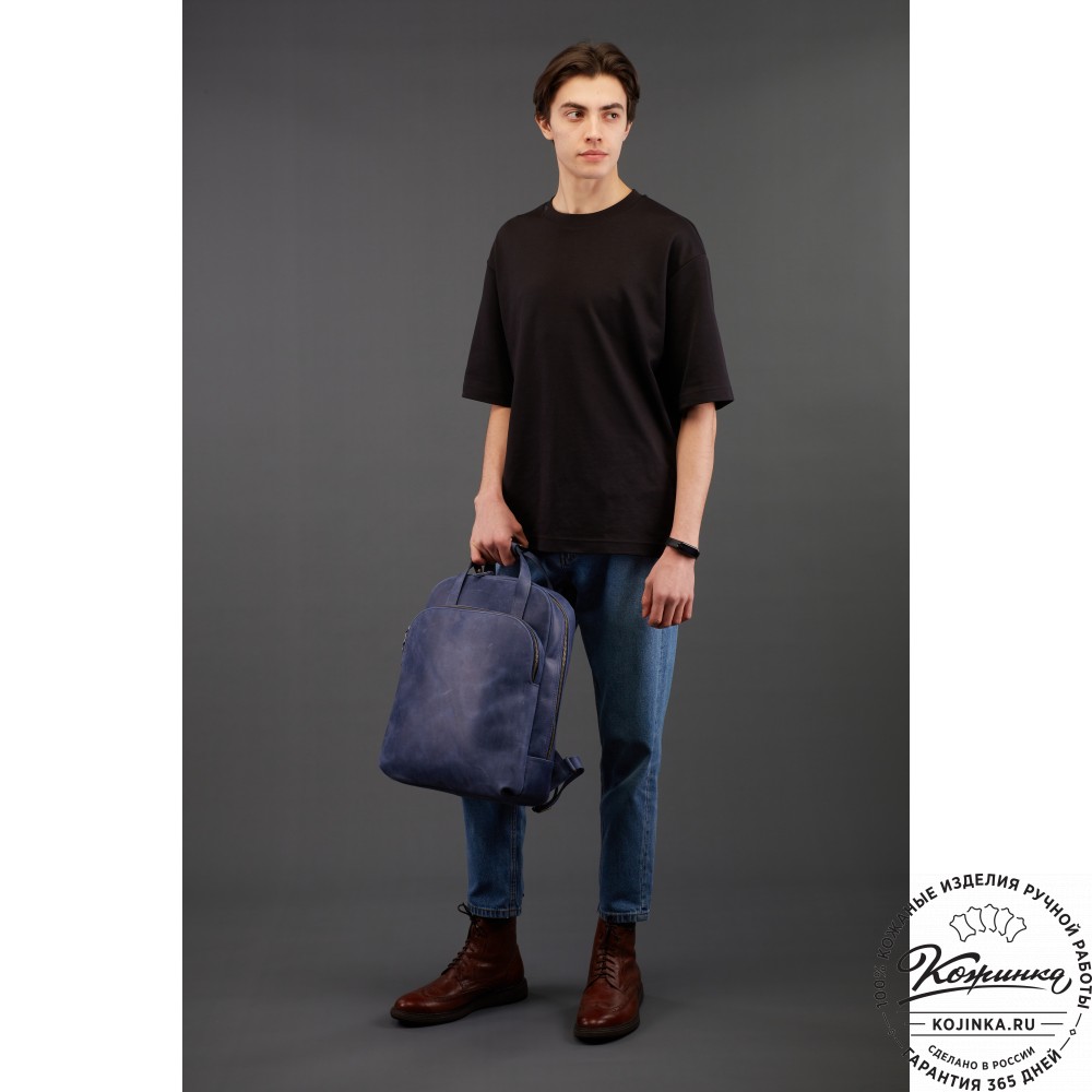 Кожаный рюкзак "Артур" (чёрный)