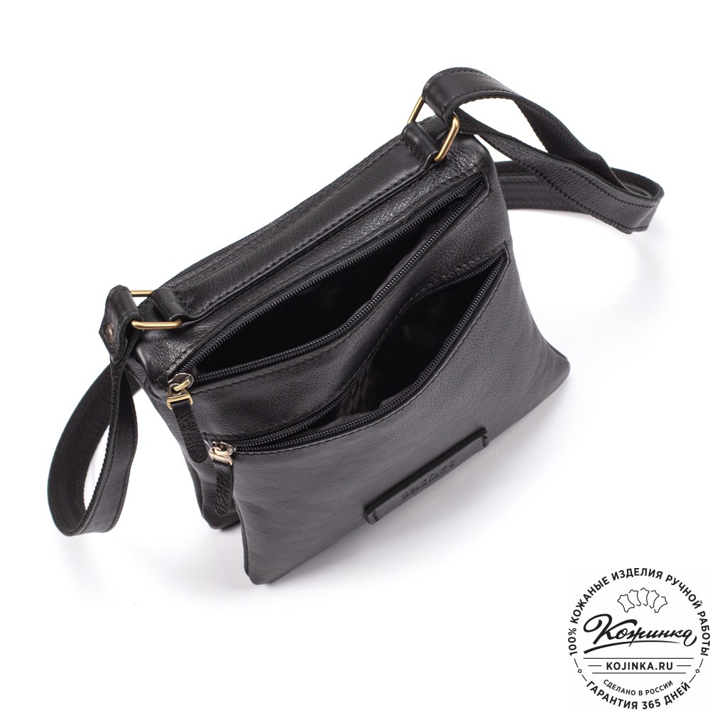 Кожаная сумка "Цезарь" (чёрная)