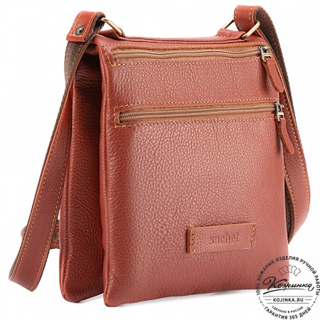 Кожаная сумка "Цезарь" (рыжая)