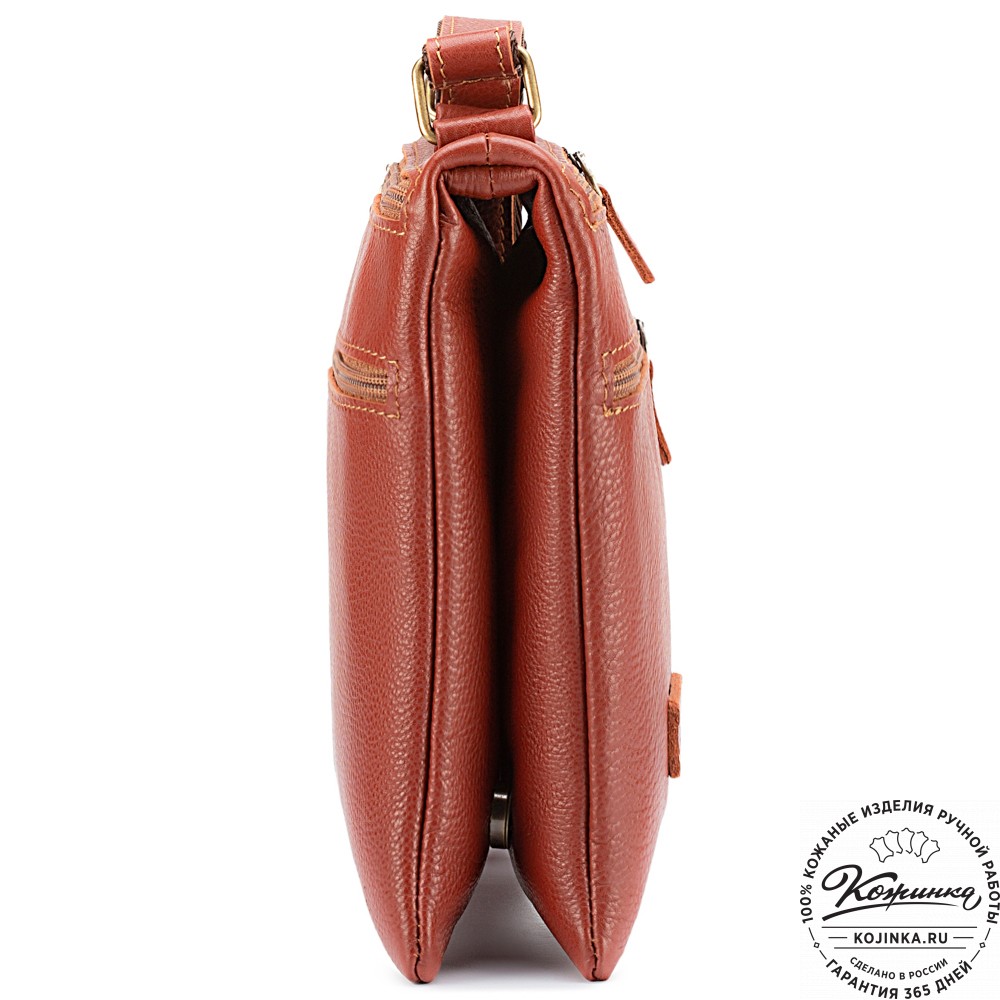 Кожаная сумка "Цезарь" (рыжая)