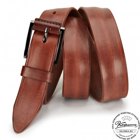 Кожаный ремень "Форсайт" (коньяк)