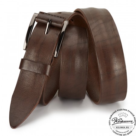 Кожаный ремень "Форсайт" (коричневый)