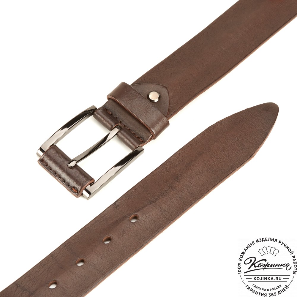 Кожаный ремень "Форсайт" (коричневый)