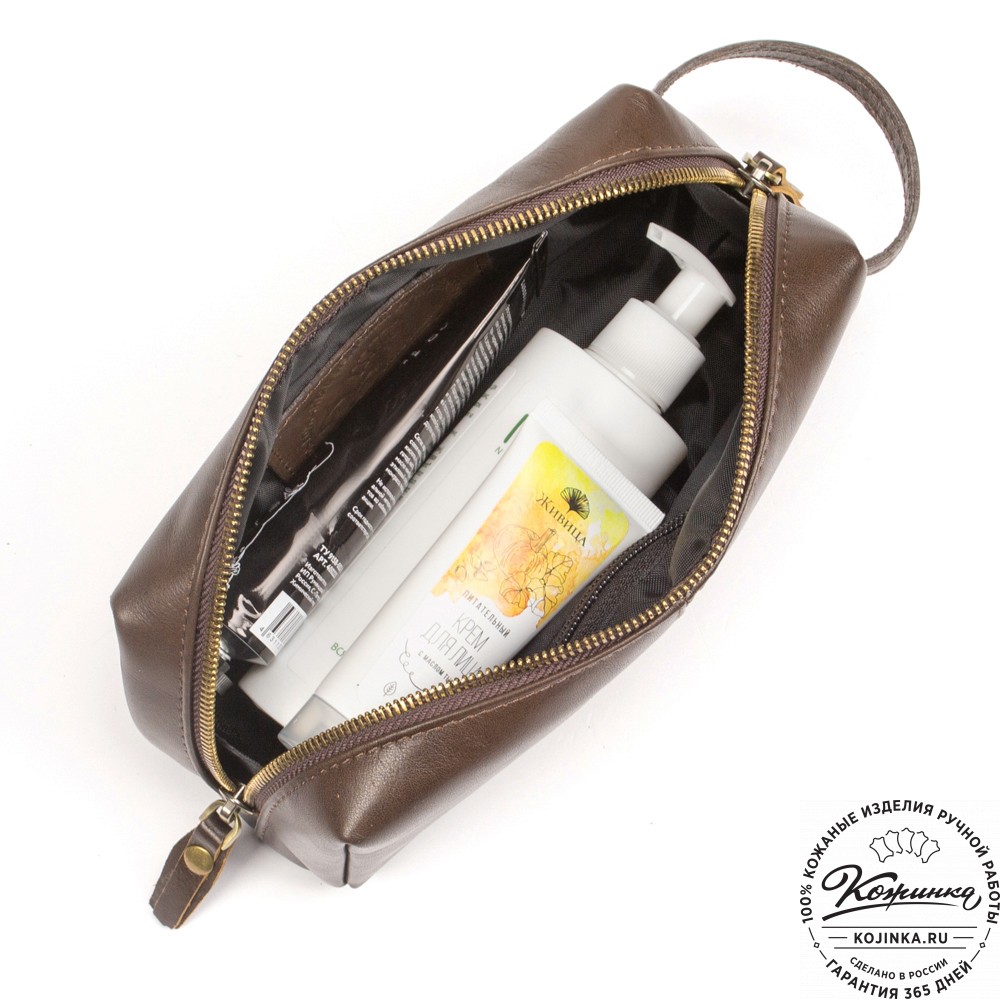 Кожаный несессер "Гремлин" (коричневый)