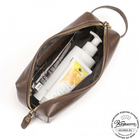 Кожаный несессер "Гремлин" (коричневый)