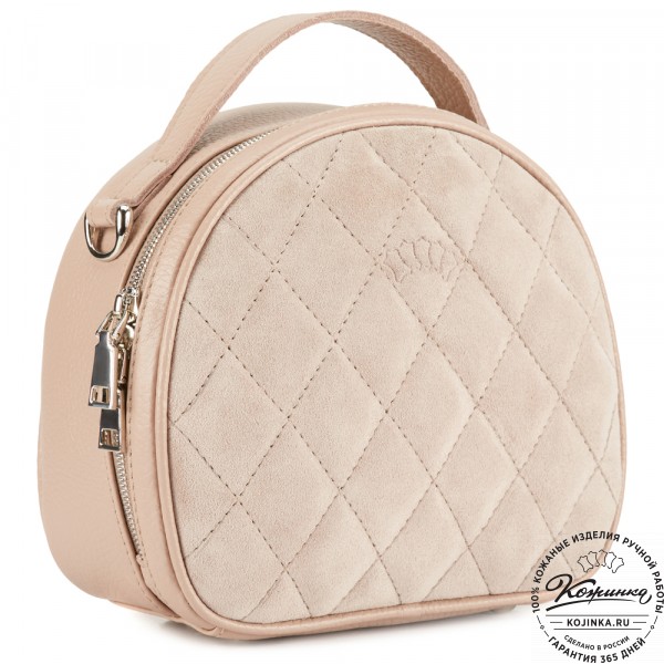 Женская кожаная сумка "Селин" (пудра). фото 1