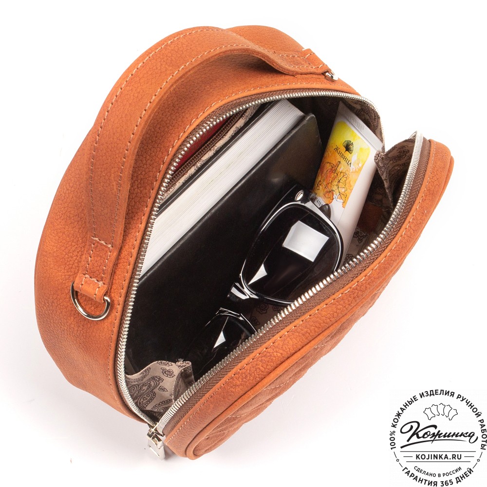 Женская кожаная сумка "Селин" (терракот)