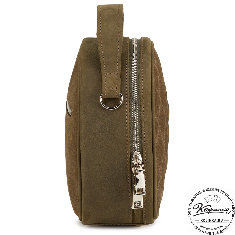 Женская кожаная сумка "Селин" (хаки)