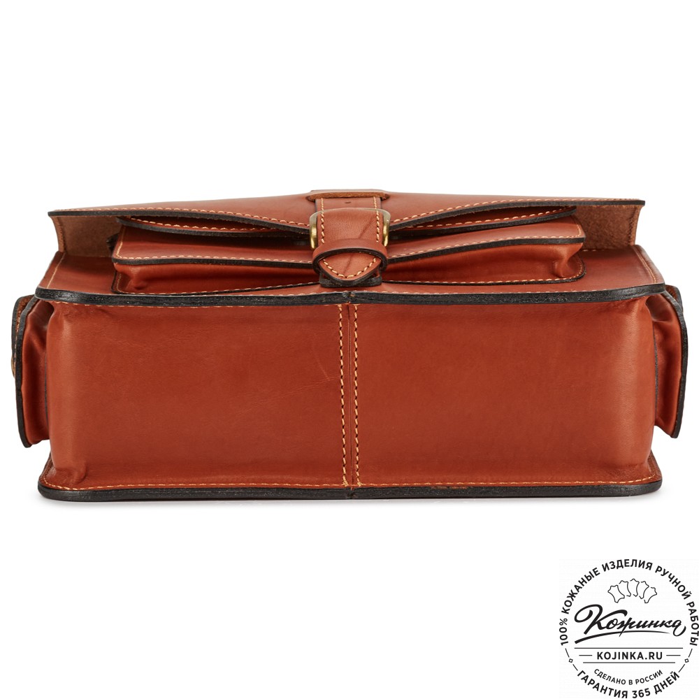 Кожаная  сумка "Леонардо" (рыжая)