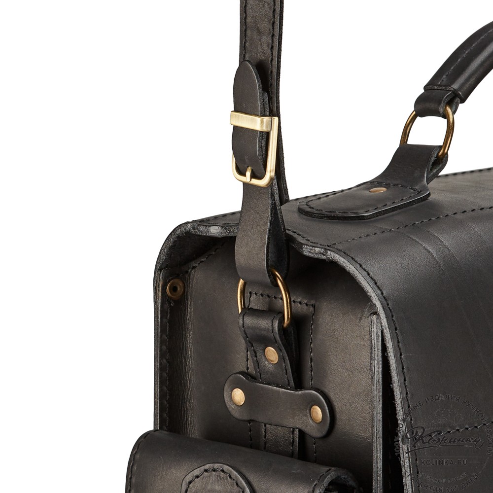 Кожаный портфель "Вояджер" (чёрный)