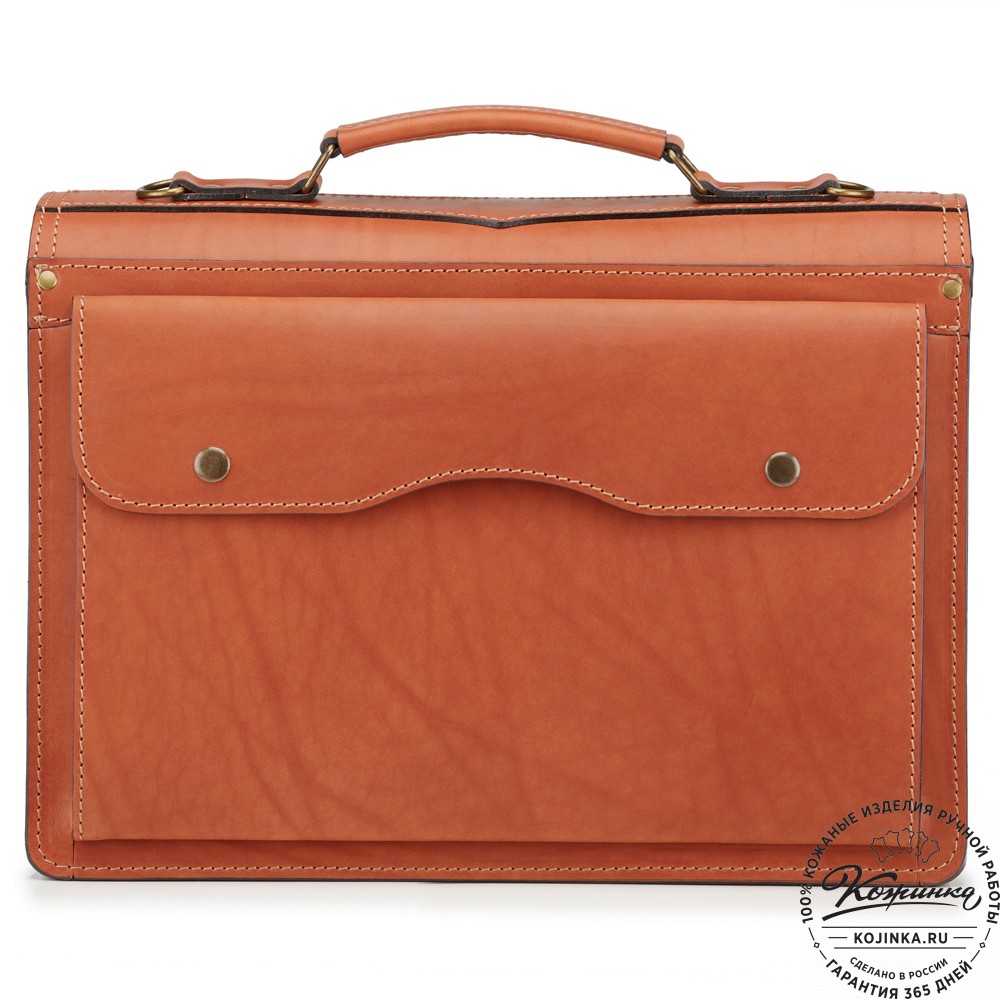 Кожаный портфель "Юрист"  (рыжий)