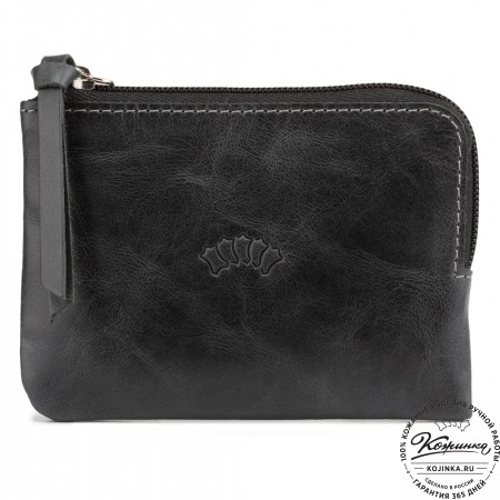 Кожаный кошелёк "Баден" (чёрный)