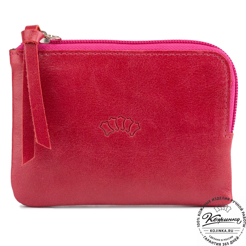 Кожаный кошелёк "Баден" (красный)