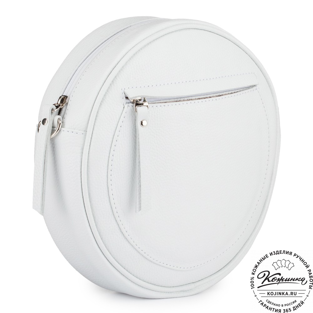 Женская кожаная сумка "Дарья" (белая)