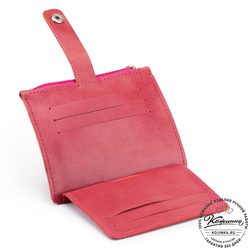 Кожаная визитница "Пекин" (красная)