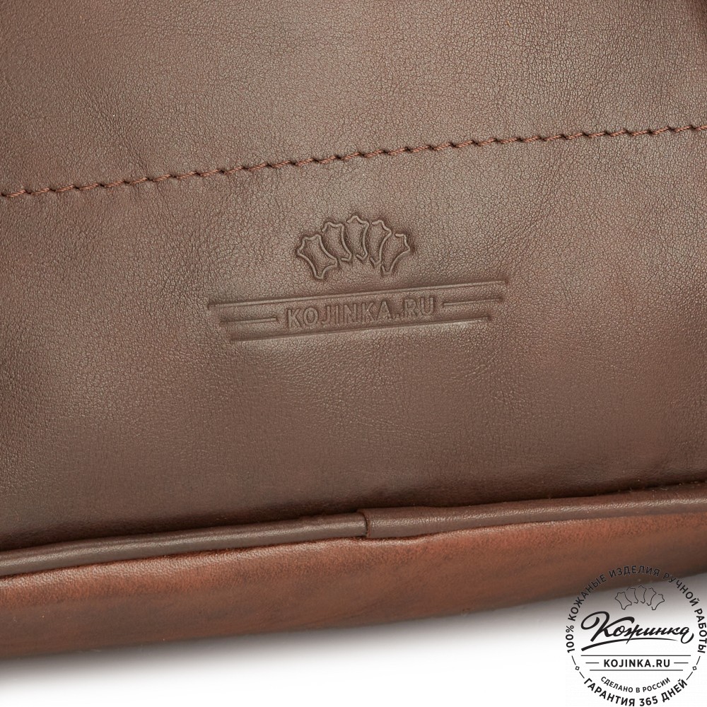 Кожаный рюкзак "Касандра" (светло-коричневый с тёмно-коричневым)