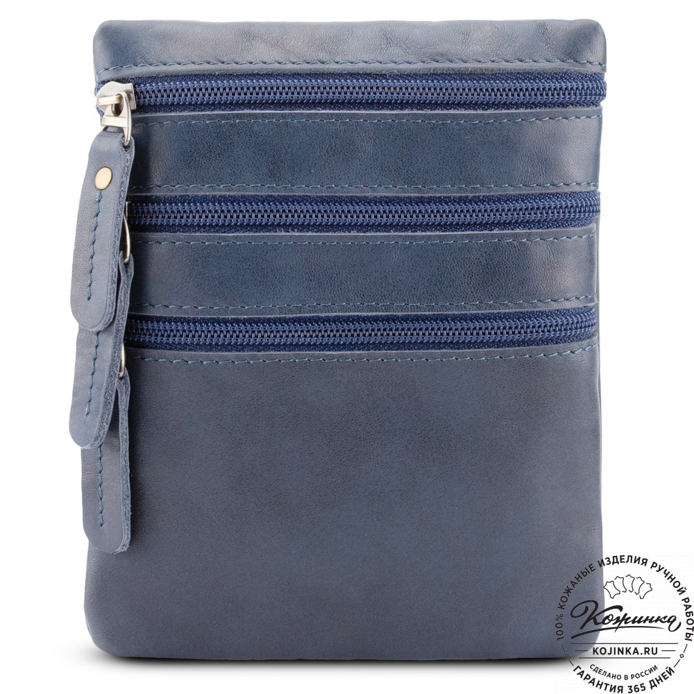 Кожаная сумка "Аллен макси" (джинс)