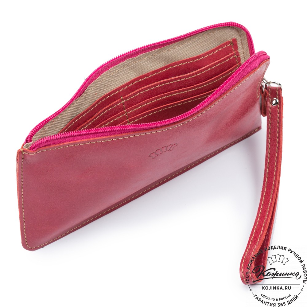 Кожаный клатч "Австрия" (красный) 
