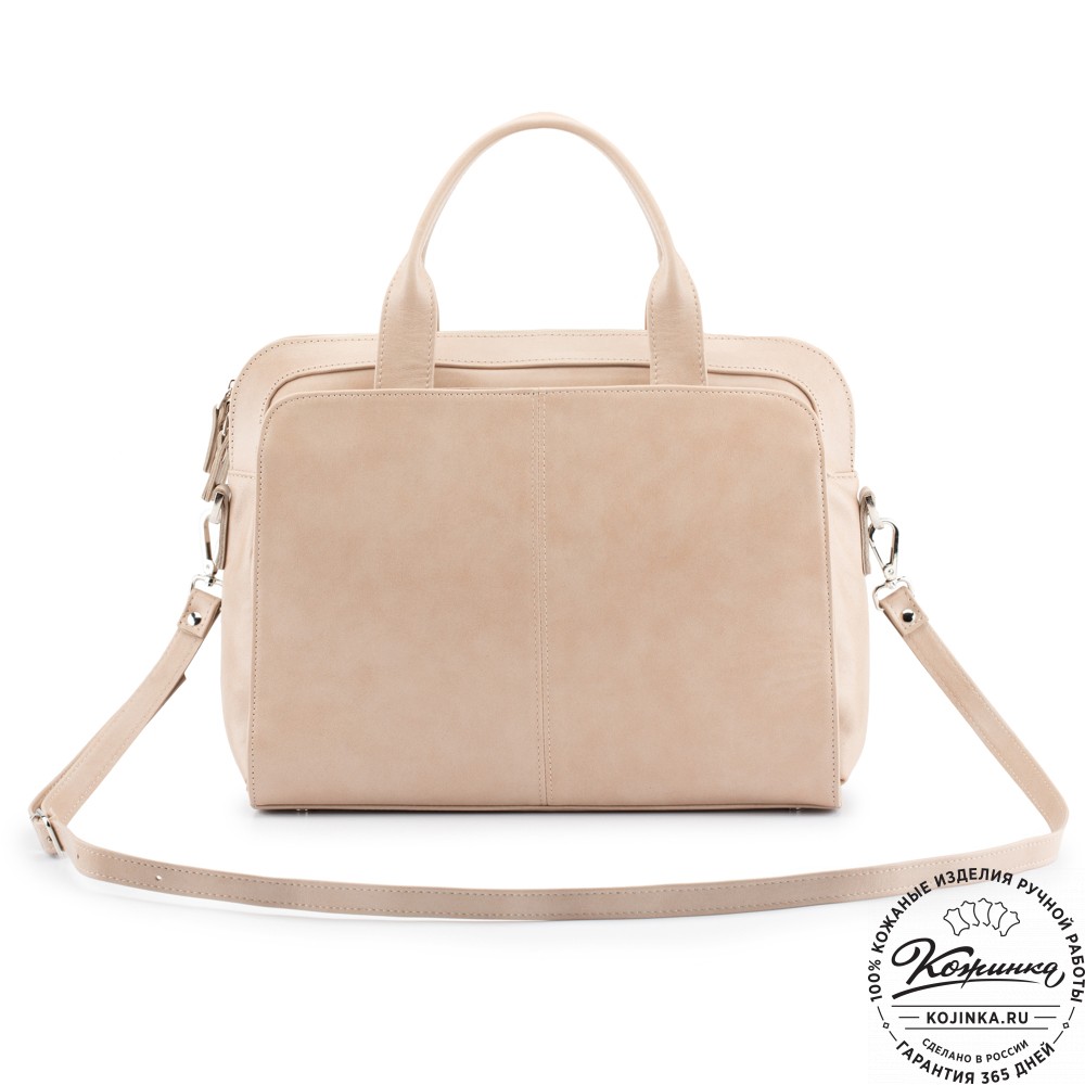Женская кожаная сумка "Батерфляй" (пудра)