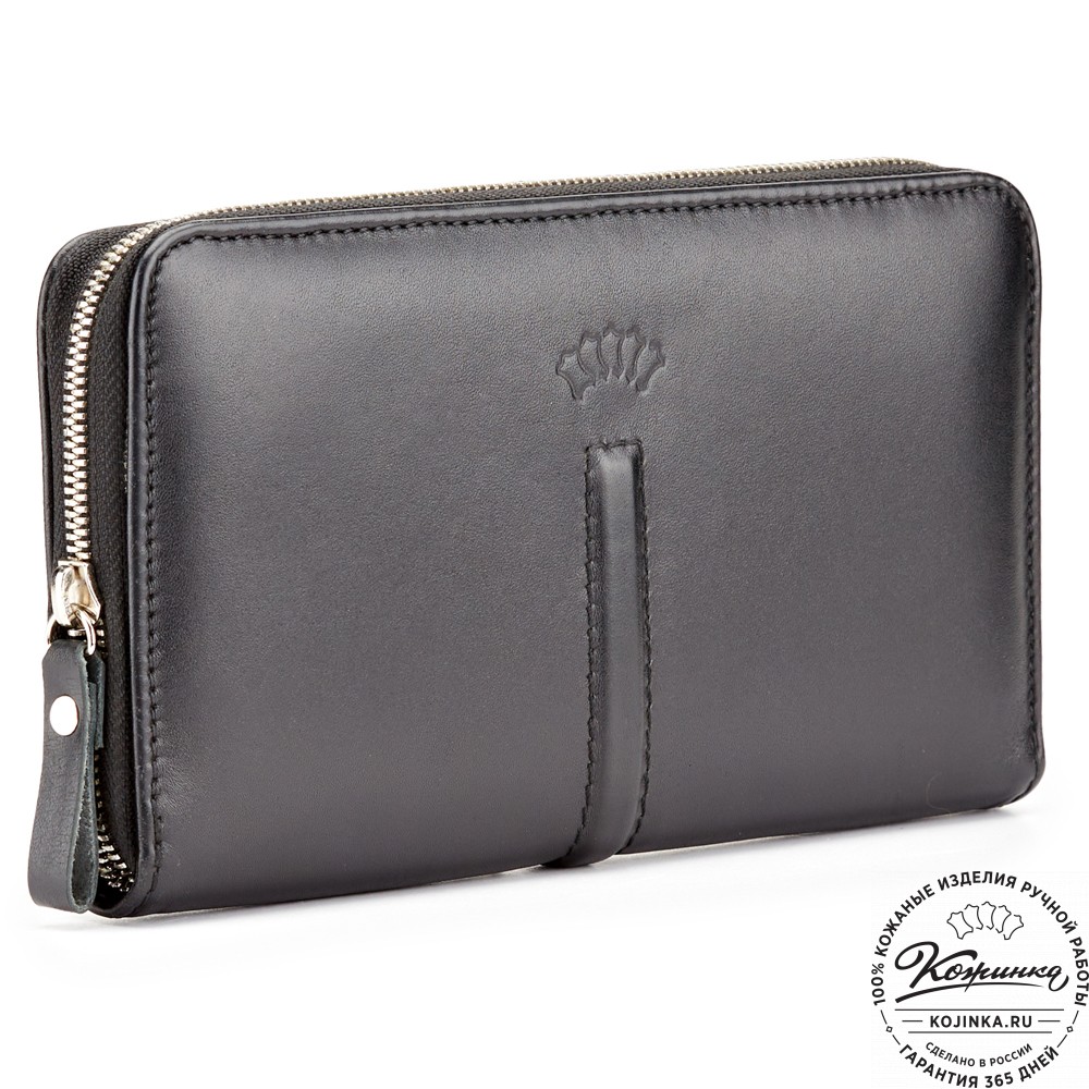 Кожаный клатч "Картер New" (чёрный) 