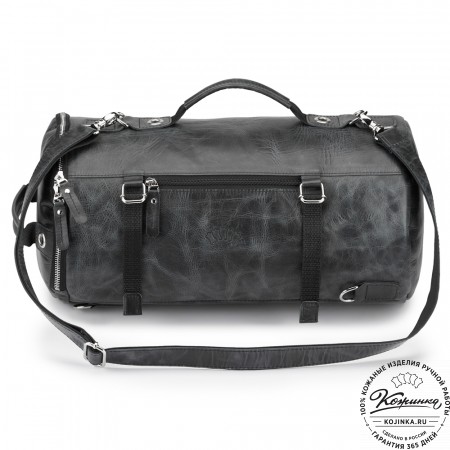 Кожаная сумка-трансформер "Скаут" (черный антик)