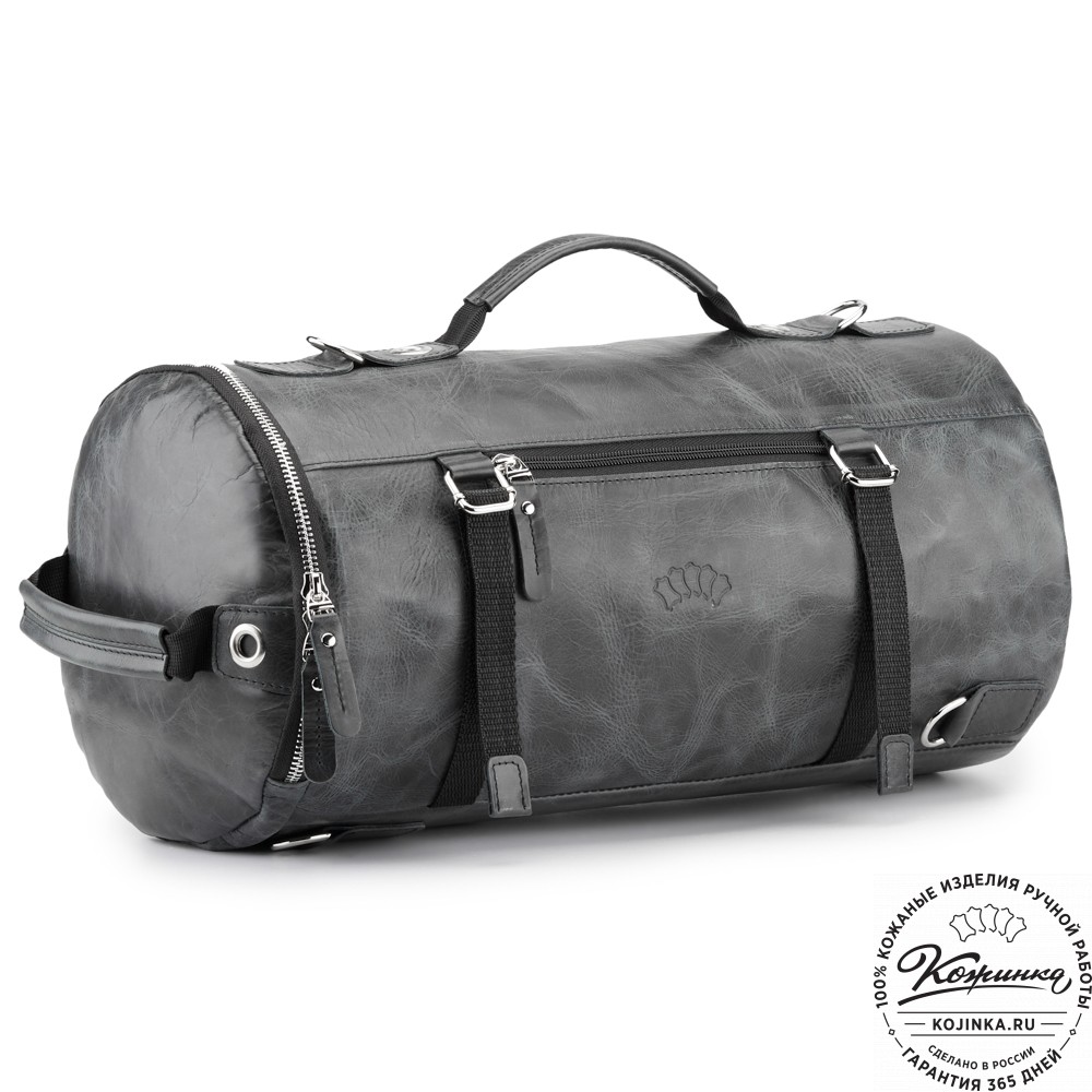 Кожаная сумка-трансформер "Скаут" (черный антик)