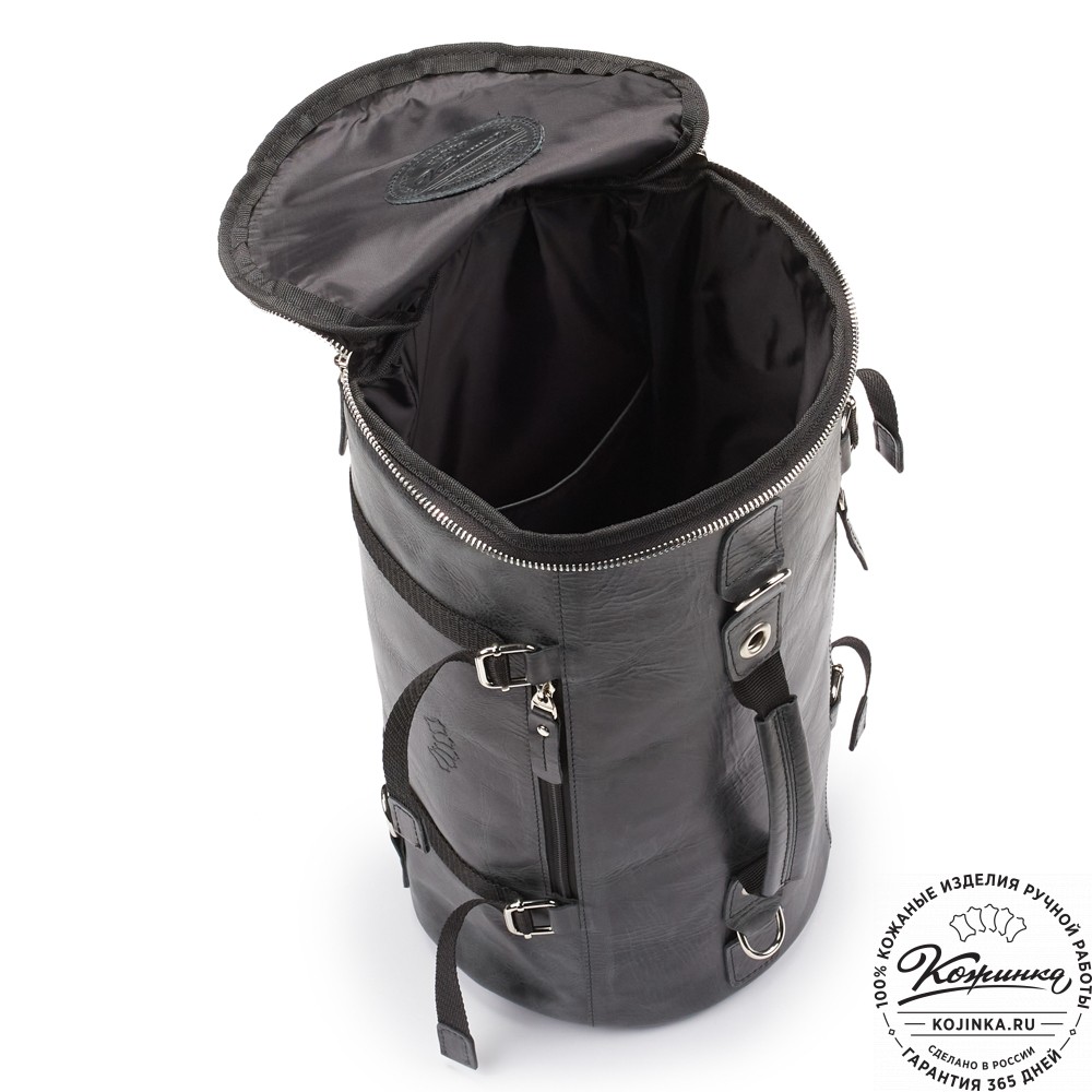 Кожаная сумка-трансформер "Скаут" (черный антик)