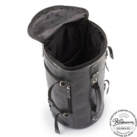 Кожаная сумка-трансформер "Скаут" (черный антик)