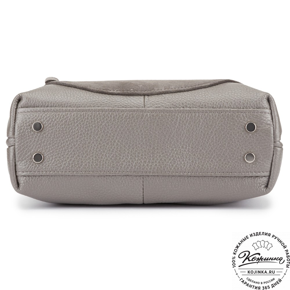Женская кожаная сумка "Валери" (серая)