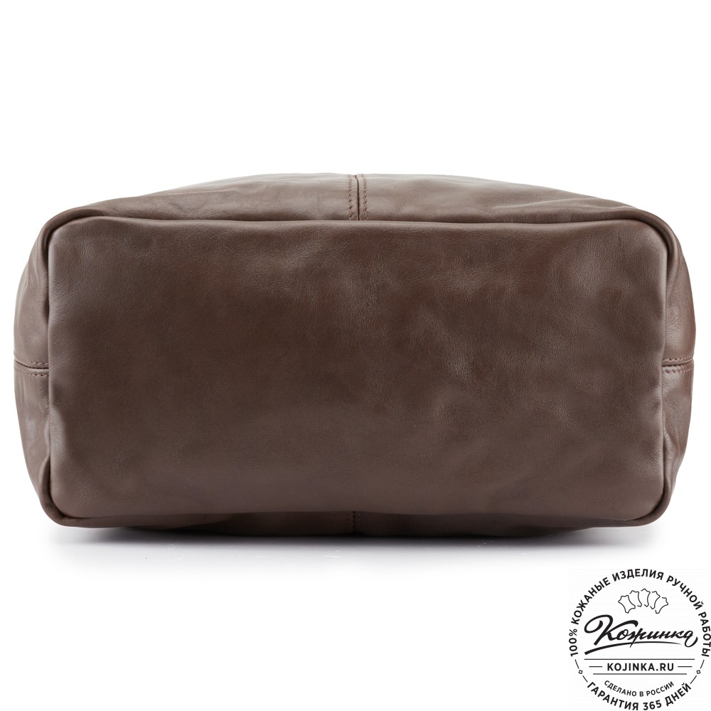 Женская кожаная сумка "Винтаж" (коричневая гладкая кожа) 