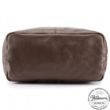 Женская кожаная сумка "Винтаж" (коричневая гладкая кожа) 