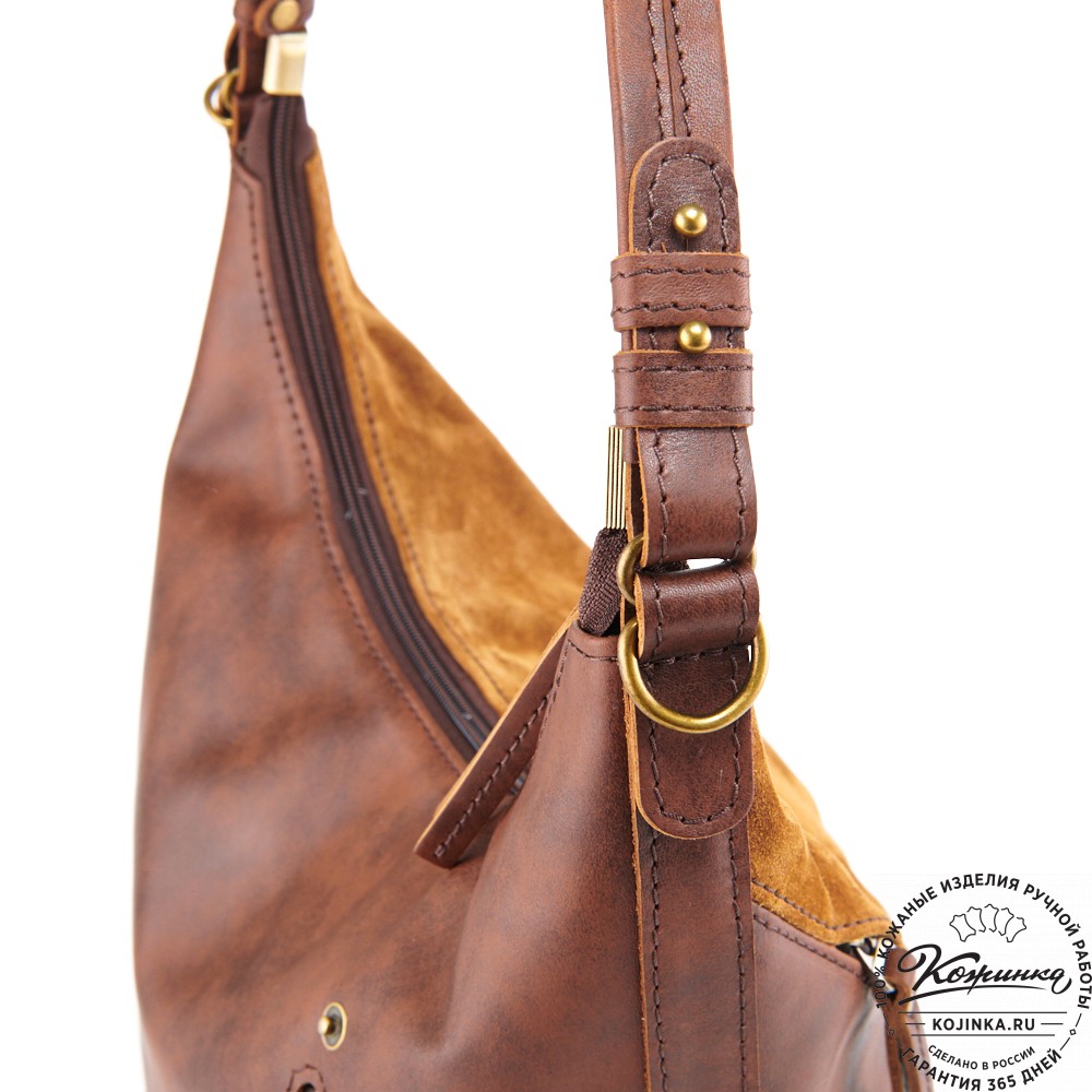 Женская кожаная сумка "Эмилия" (коричневая)