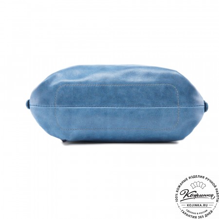 Женский кожаный рюкзак "Паулина" (синий)