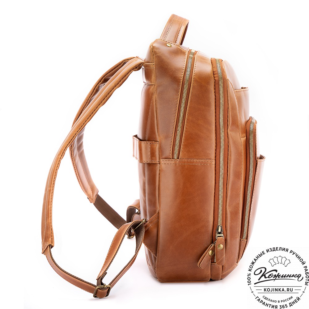 Кожаный рюкзак "Марвин" (рыжий воск)