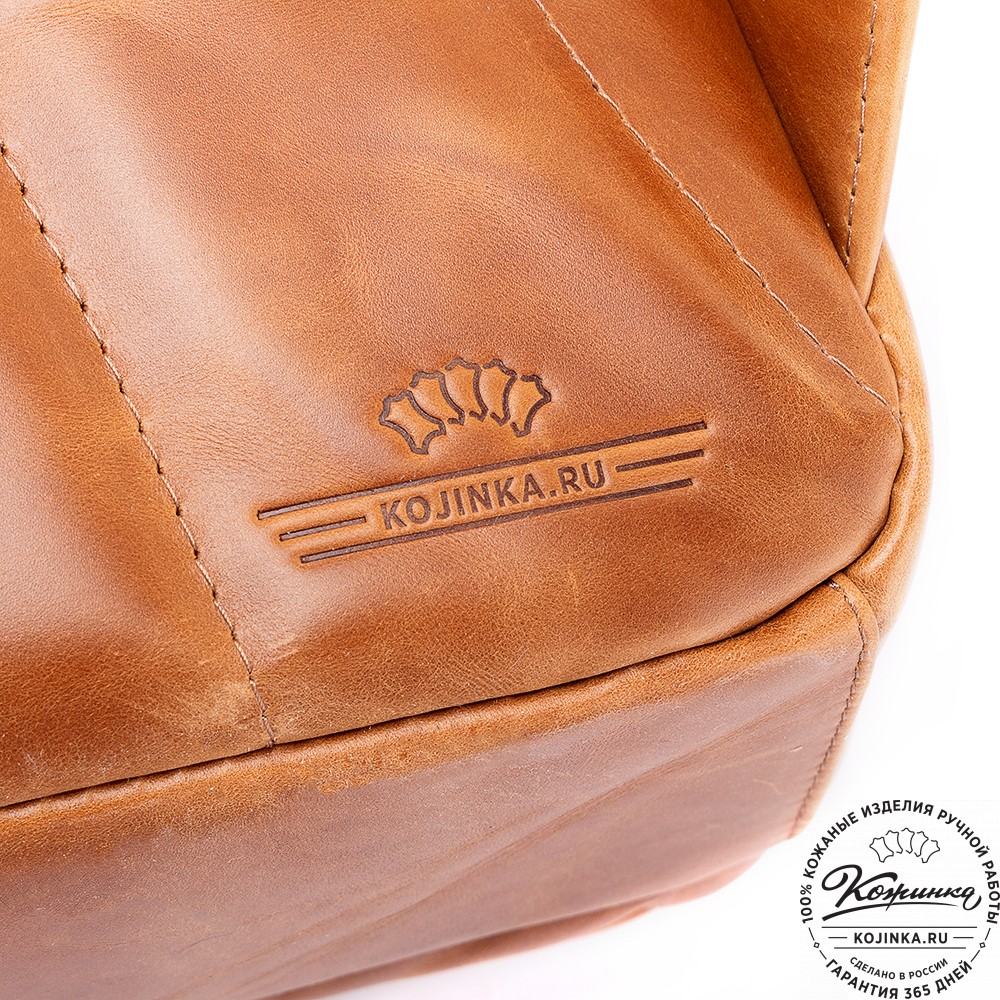 Кожаный рюкзак "Марвин" (рыжий воск)