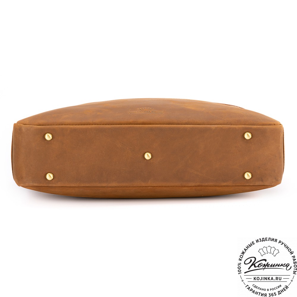 Кожаная деловая сумка "Спайк" (коричневый крейзи) 