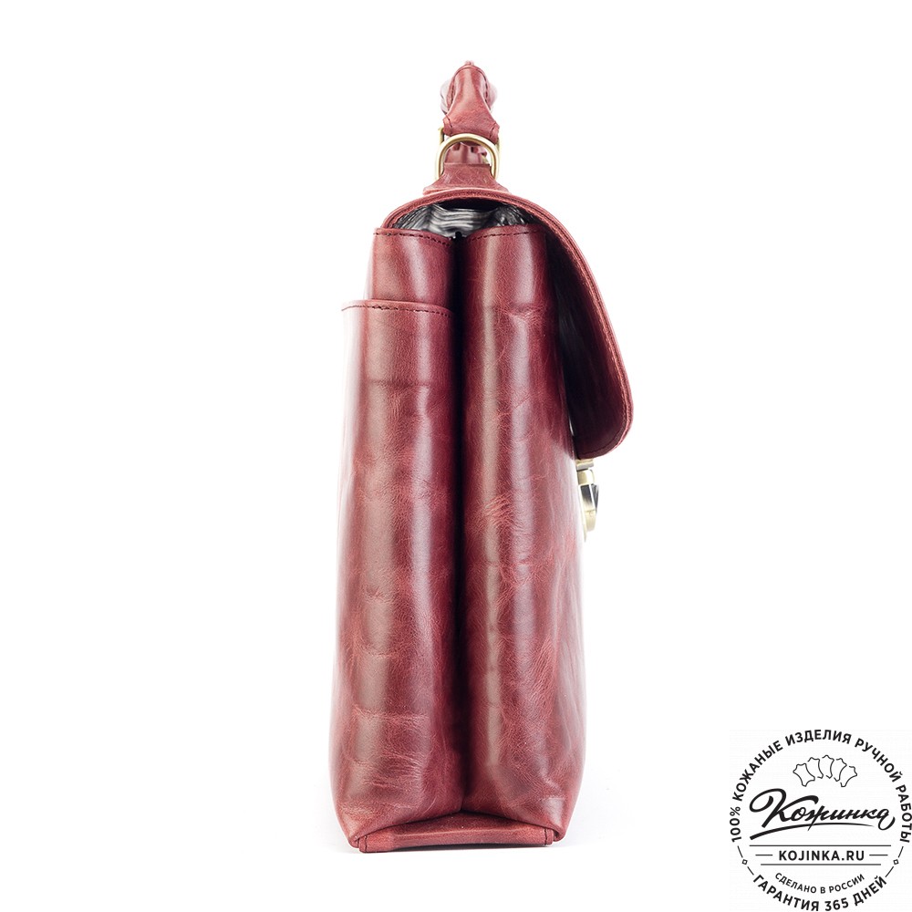 Кожаный портфель "Александрия" (бордо антик)