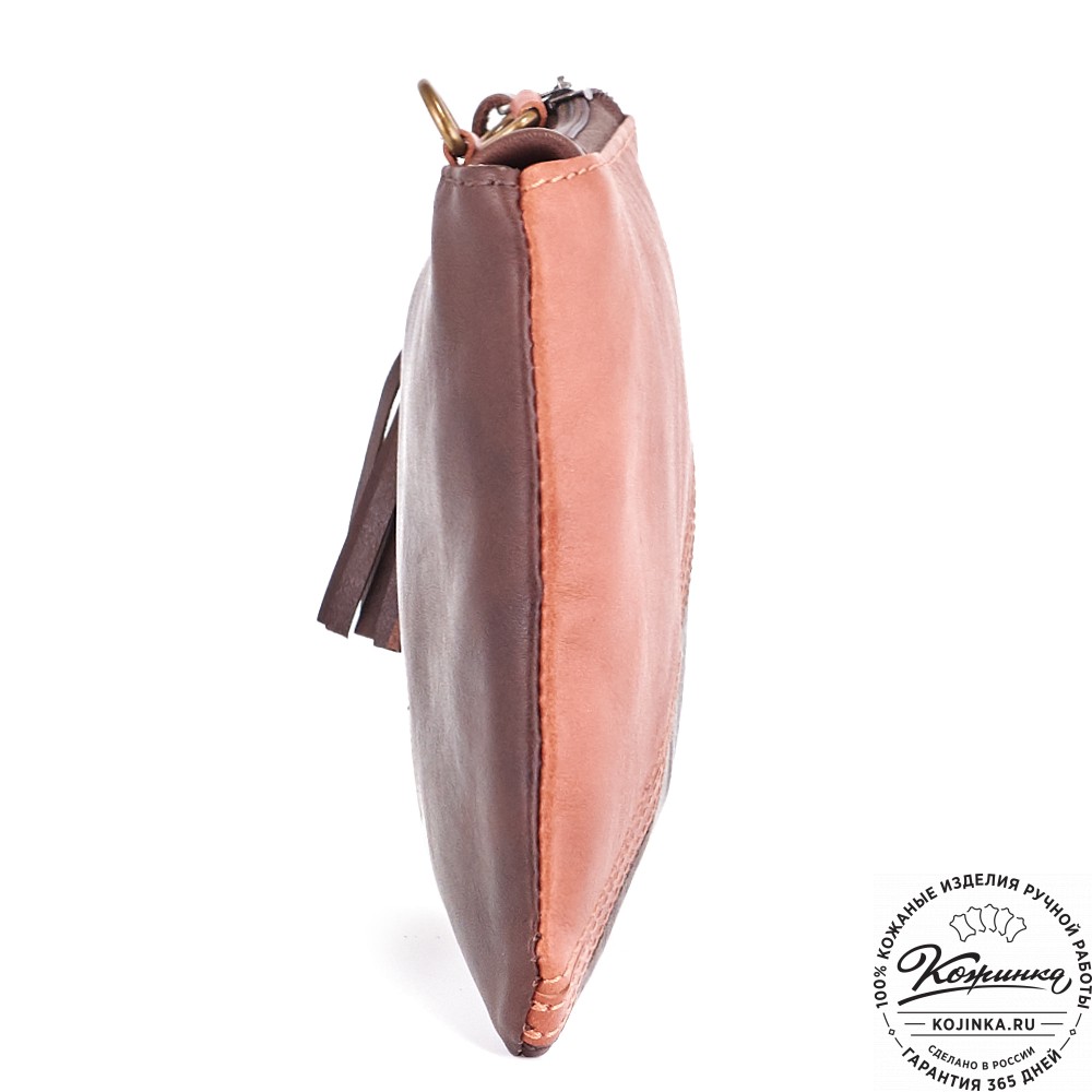 Женская кожаная сумка "Шарлота" (рыже-коричневая)