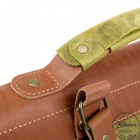 Кожаный рюкзак "Спэйс" (лимон крейзи)