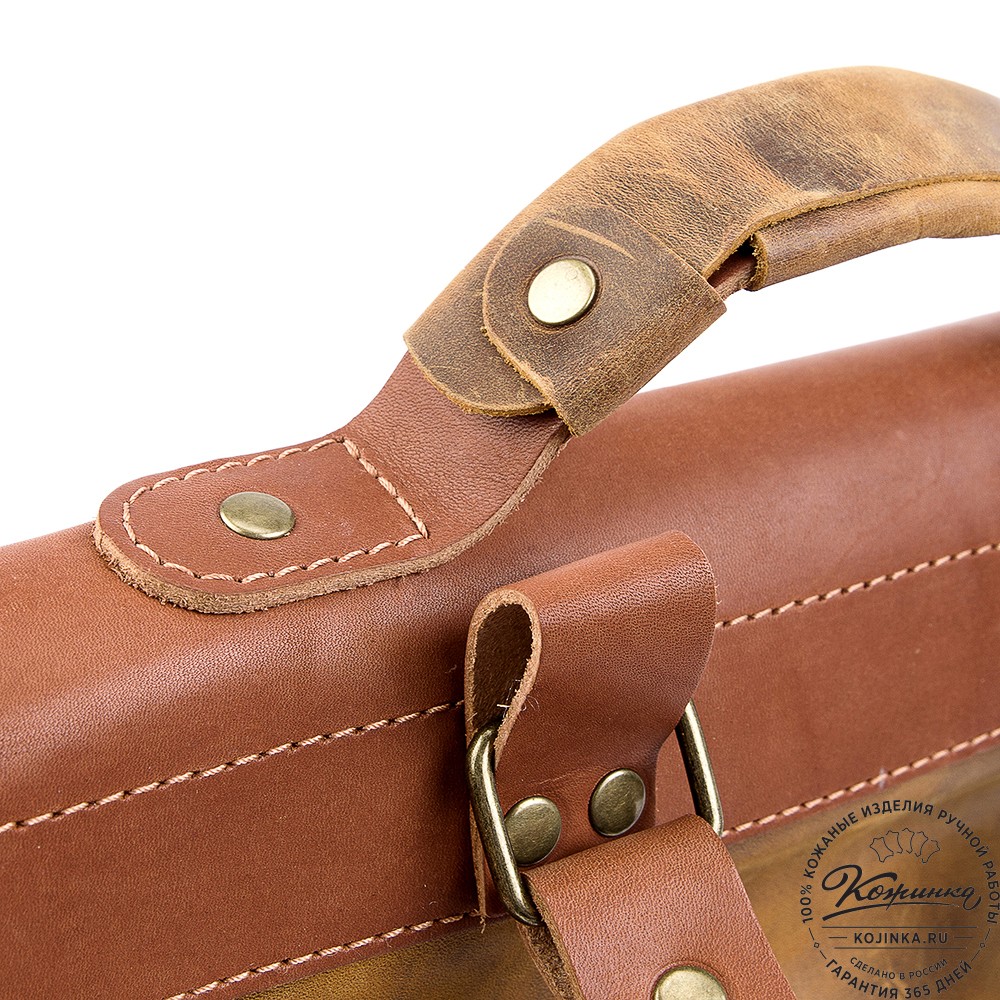 Кожаный рюкзак "Спэйс" (рыжий крейзи)