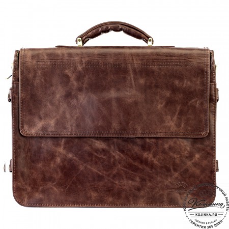 Кожаный портфель "Арамис" (тёмно-коричневый антик)