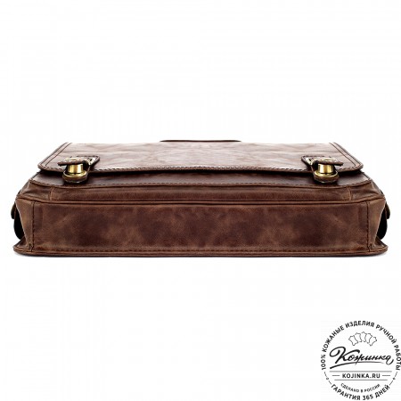 Кожаный портфель "Арамис" (тёмно-коричневый антик)