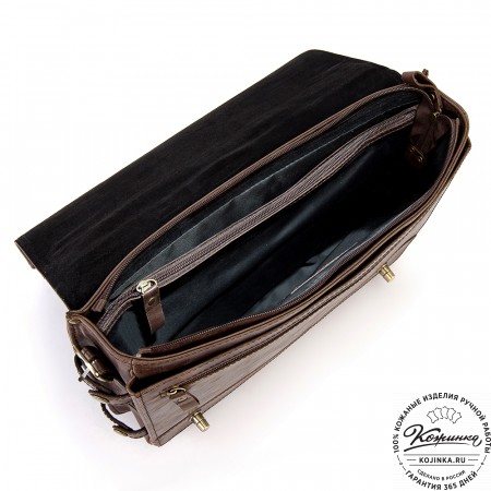 Кожаный портфель "Арамис" (тёмно-коричневый антик)