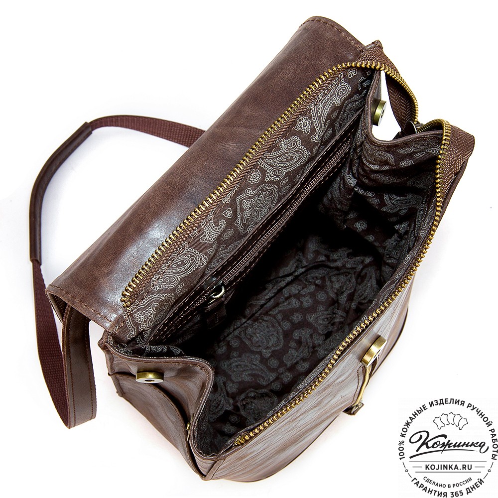 Женский кожаный рюкзак "Ассоль" (тёмно-коричневый антик)