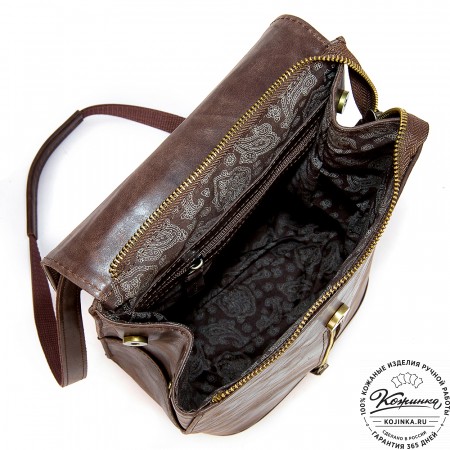 Женский кожаный рюкзак "Ассоль" (тёмно-коричневый антик)