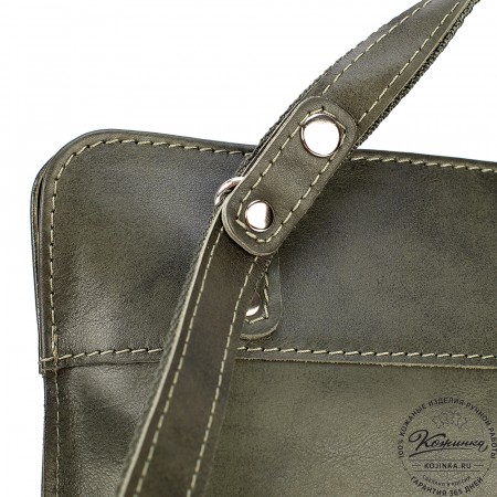 Женский кожаный рюкзак "Салоники" (хаки)